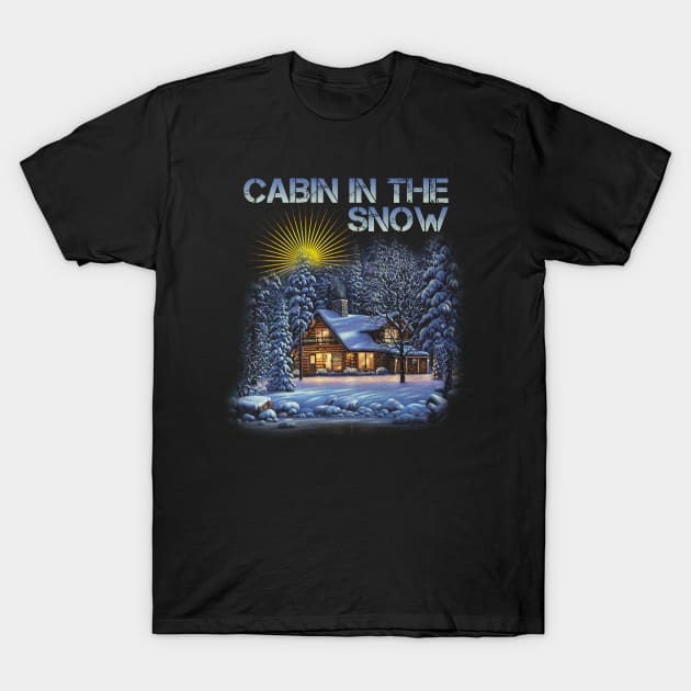 Cabin In The Snow T-Shirt by Cika Ciki